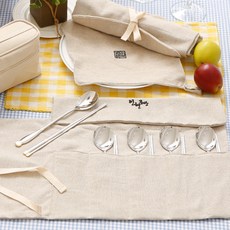 INHYUN Gongbang 皇冠金湯匙筷10人禮盒組, 金色, 湯匙 10p + 筷子 10p + 餐具收納袋 + 收納盒 + 禮物包裝, 1套