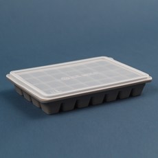 鉑金矽膠凸面製冰盒 28格, 1個, 灰色