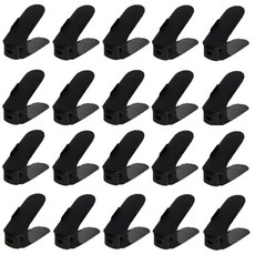 The Happy N 高度可調彩色鞋架, 黑色, 20個