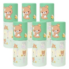 Feelbox 包_鬆弛熊12色迷你實木色鉛筆綠, 6個, 12 種顏色