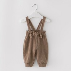 BEBENIZ 孩童款蝴蝶結燈芯絨吊帶褲