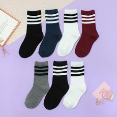 Bidangil 兒童用 N Ruhei 青少年襪 黑色 2雙+ 象牙白 2雙 + 海軍藍 + 紅色 + 灰色
