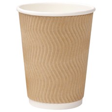 해피팩 한결 웨이브 아이스 3중 종이컵 360ml 크라프트, 1개, 100개입