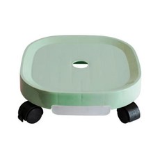 요롬코롬 사각 이동식 화분 받침대, 그린, 1개