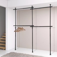 gahwahomesys 霧面 四層 掛衣架 NLB3400BK, 黑色