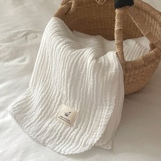 미소네이처 모달 3중 거즈 아기 블랭킷, 화이트