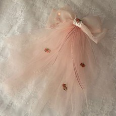 BEASOL 女童款公主紗質蝴蝶結髮夾