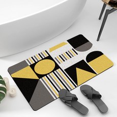 위더홈 現代藝術造型蓬鬆地墊, 黃色