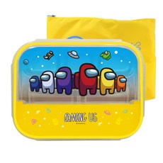 LE BARN Among Us印花餐盒+便當袋, 混色, 不鏽鋼餐盤+便當袋