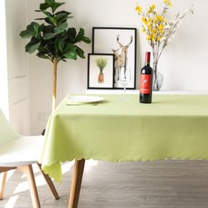 I Love Home 客製化方形蕾絲亮點餐廳桌巾, 淺綠色, 140 x 140 cm