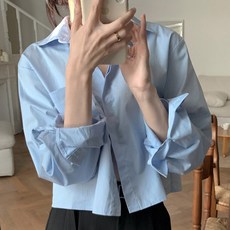 Elsso 女性起司棉質短版襯衫