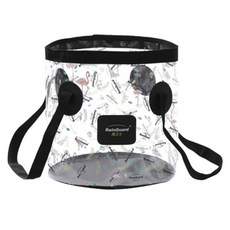 JOYnJOY 露營用攜帶式圖案折疊洗碗袋 紅鶴款, 透明, 1個