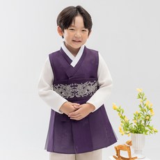 geumdong hanbok 兒童藍紫色龍年韓服 AM241