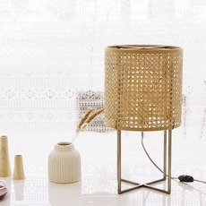 LUMI N Ratan Bamboo Dan Stand +燈泡, 自然米色