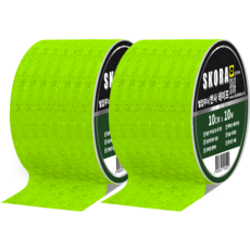 SKORA 夜光警示膠帶, 2捲, 綠色螢光