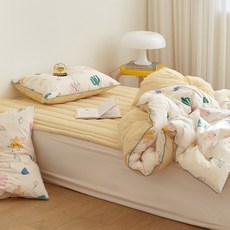 마틸라 아동용 디어프렌드 고밀도 순면 차렵이불 + 베개커버 세트, 몬스터