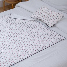 아띠블랑 유아용 일체형 아기베개 + 블랭킷 세트, 상큼체리