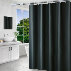 디블릭 욕실 방수 샤워 커튼, 블랙, 1개