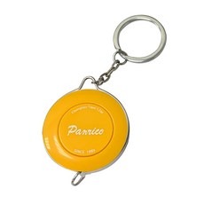panrico 百利世 1.5m鑰匙圈自動伸縮布尺(公分-英吋 皮尺 量尺) 黃色, 1入