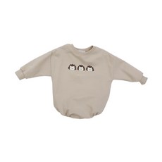 bebe nine 孩童刺蝟印花長袖包屁衣