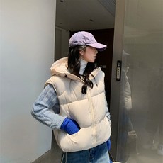 Sunbint女款Rabien連帽短羽絨背心