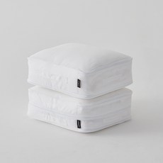 HANSSEM 棉被壓縮拉鍊袋 緊湊型 2層, 1個, 純白色