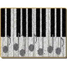 Alode 長方形墊子型DIY鉤針繡套組 英文版彩色印刷網格, 1套, NO 01