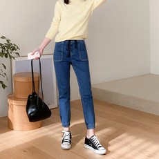 Jinmania 女款 Fave 腰部抽繩束口丹寧褲 CC2W41