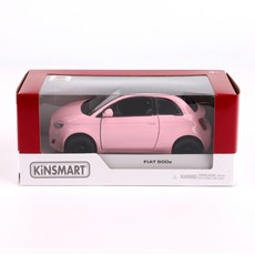 KiNSMAR 飛雅特 500E 粉彩系列 合金模型車, 粉紅色, 1個