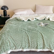 지베딩 소프트 엠보 양털 극세사 담요