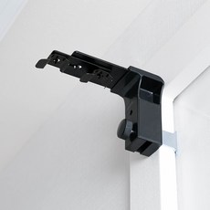 생활백서 못 없이 설치하는 안뚫어고리 이중레일 블라인드용, 블랙, 2개