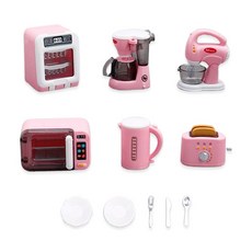 PDS家居裝飾 廚房烘焙迷你模型套組 室內裝飾裝飾道具套組 175 x 135 x 60 mm, 1套, 粉紅色