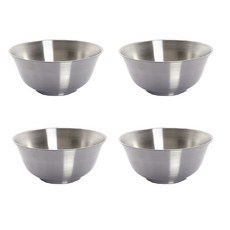 plala 低款不鏽鋼刨冰碗 4號, 4個, 銀色