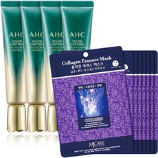 AHC 逆時空EGF超緊緻全臉眼霜 4入+MJCARE膠原蛋白精華面膜 100入, 1組