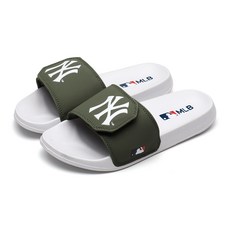 MLB 紐約洋基隊柔軟魔鬼氈拖鞋, 卡其色, 270
