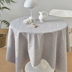 지앤와이 생활방수 베이직 심플 모직스타일 테이블 식탁보, 그레이, 1개, 100 x 140 cm