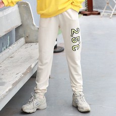 KISPO 女童桃色慢跑褲