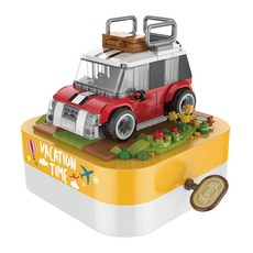 Toy&Toy旋律音樂盒度假汽車樂高相容積木, 混合顏色, 1個