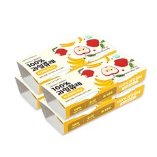 팜투패밀리 100% 과일퓨레 사과 앤 바나나 2p, 사과 + 바나나 혼합맛, 4개, 200g