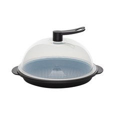 圓形擺盤盤 + 食物罩套組, 沙黑色