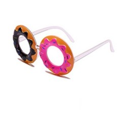Mood Point 搞笑水果物品派對太陽眼鏡 甜甜圈, 混合色, 1個