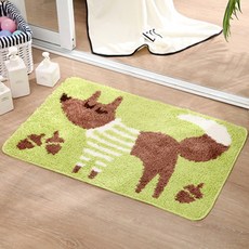 JCP 秋季狐狸吸水地墊, 綠色