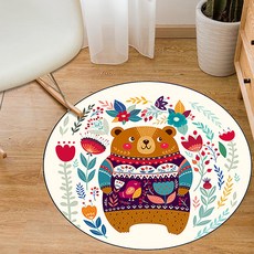 유니크 캐릭터 원형 카페트