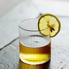 直線壓紋玻璃杯 330ml, 單色, 1個