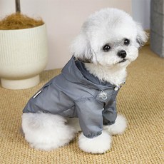 Pick&Pet 寵物易護理聚酯纖維防風外套, 灰色, 1個