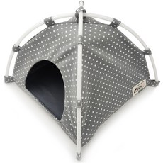 Cutie Pet 刺蝟帳篷藏身處 棉混紡圓點, 灰色, 1個