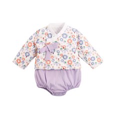 BEBENIZ 幼童韓服造型花朵長袖包屁衣