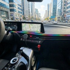 오토크루 차량용 레인보우 아크릴 엠비언트 LED 대시보드용 무드등 145cm AC-L12, 혼합색상, 1개