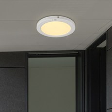 KUMHO Beongaepyo Wonha 閃電牌 Edge 圓形無頻閃感應燈 22cm LED 20W 白色 燈泡色, 1個