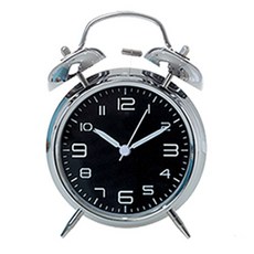 圓形摩登鬧鐘, 銀色